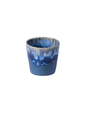 Blue handmade stoneware espresso cup
