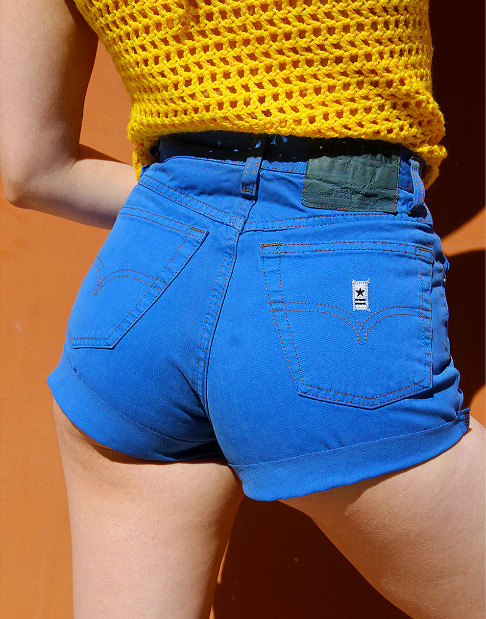 Blue Cut Off Denim Shorts