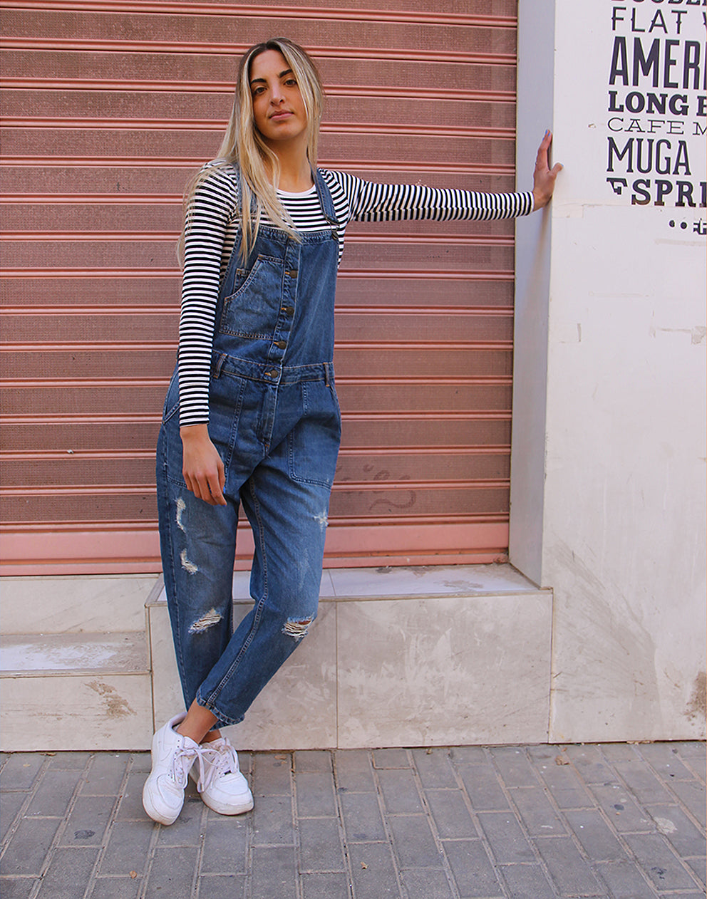 Dark on sale blue dungarees