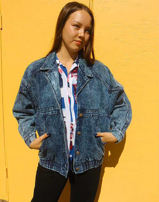 90S VINTAGE BLUE JEAN JACKET