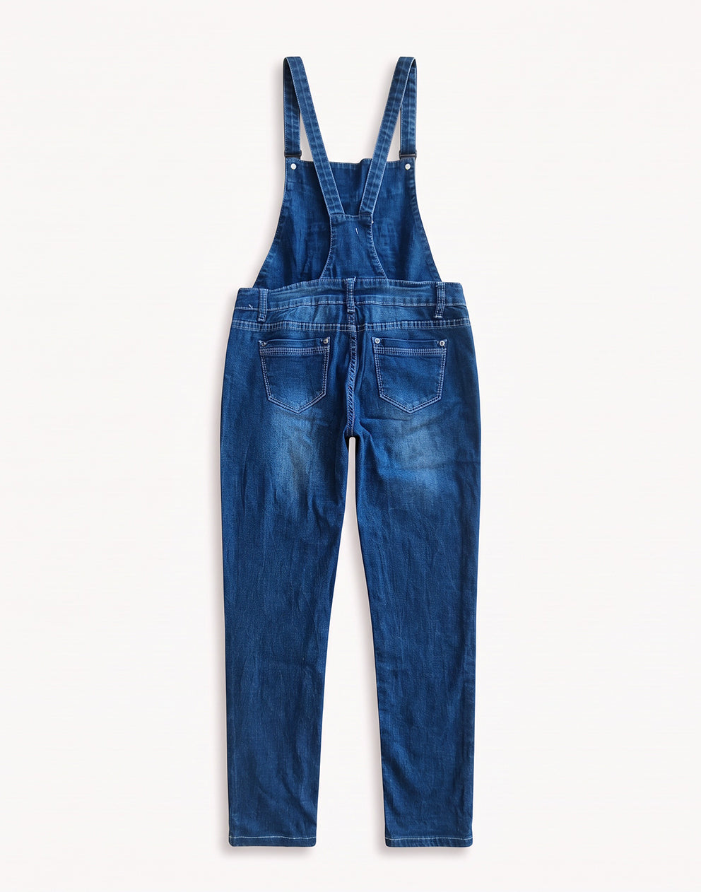Womens Blue Long Dungarees