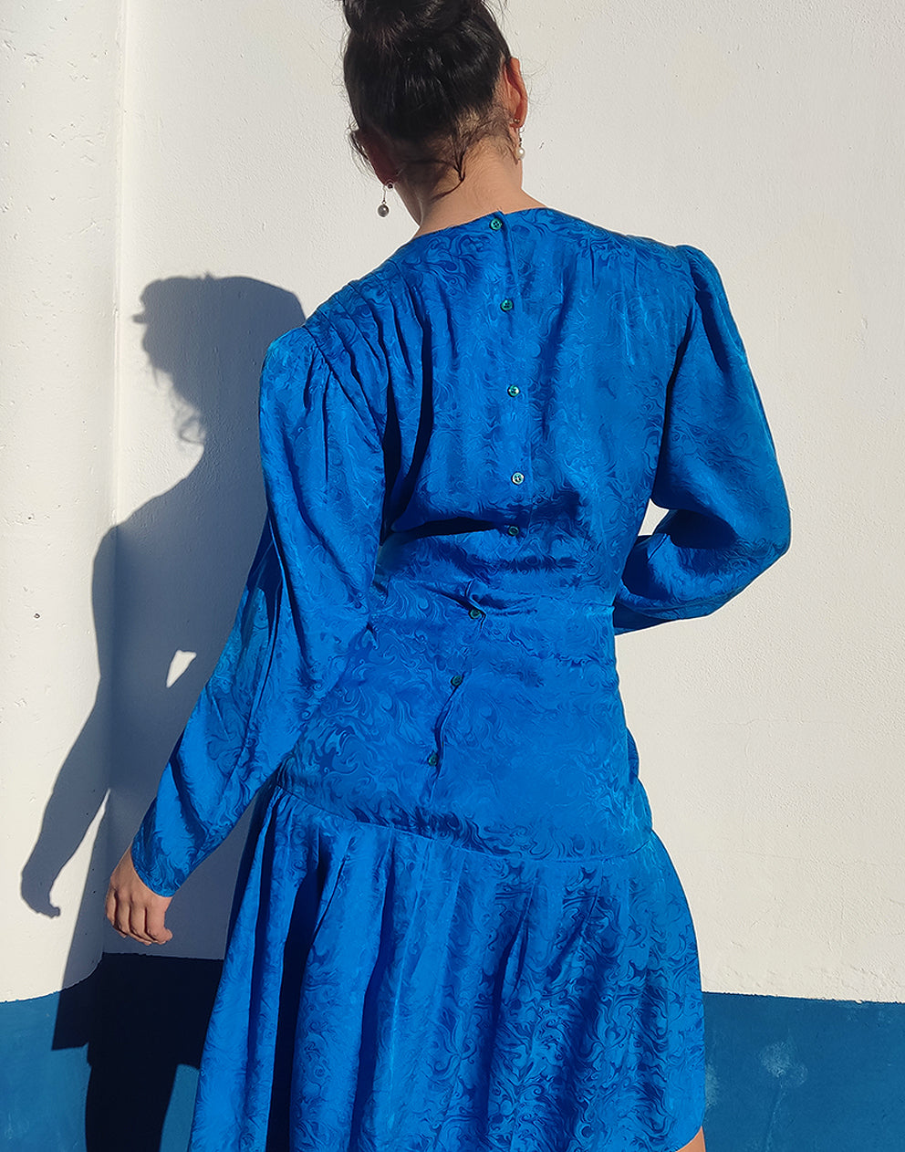 Blue Silk Dress