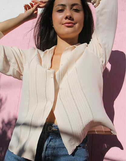 Silk Blouse in Pale Pink