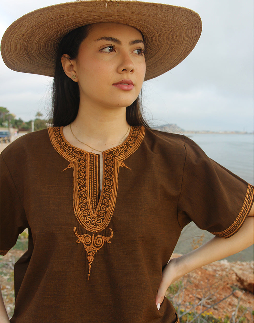 Embroidered Tunic Top