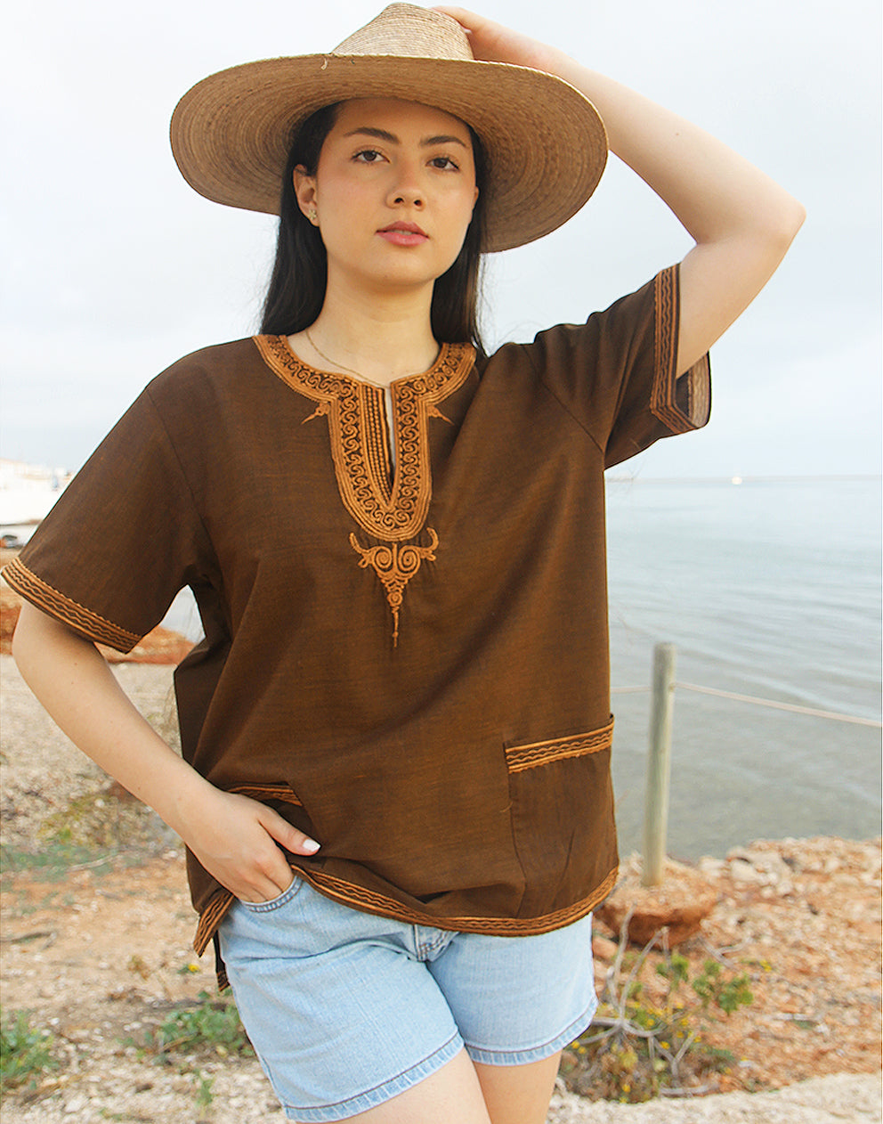 Embroidered Tunic Top