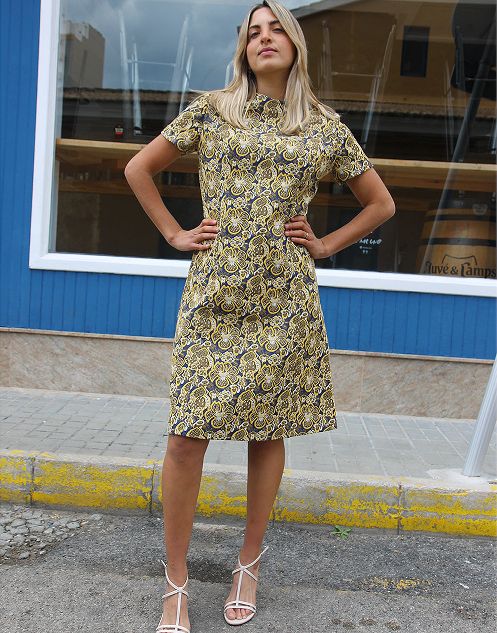 Brown Floral Dress