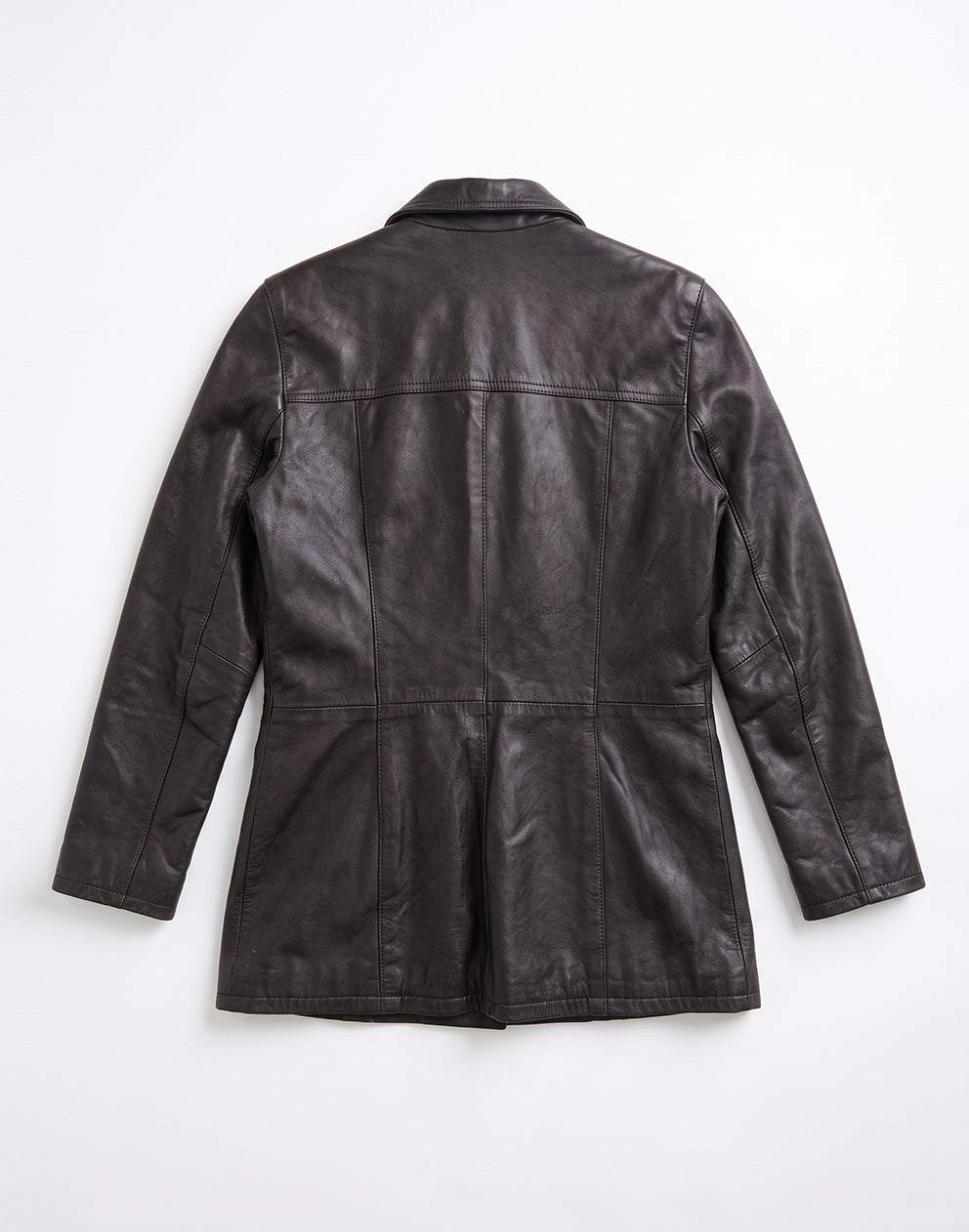 Brown Leather Jacket | Petite Fit - Size S