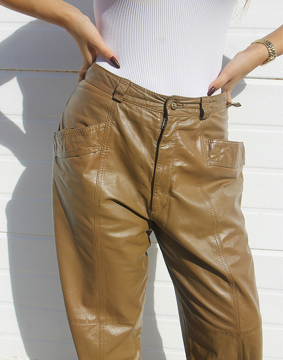 Brown Leather Trousers