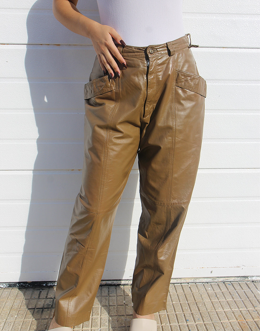 Brown Leather Trousers