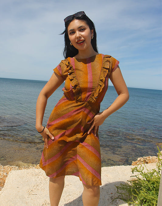 Brown Retro Dress
