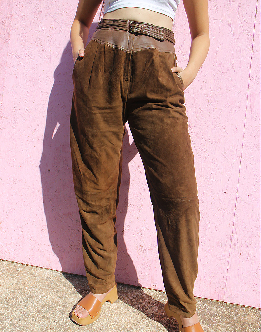 Brown Suede Trousers