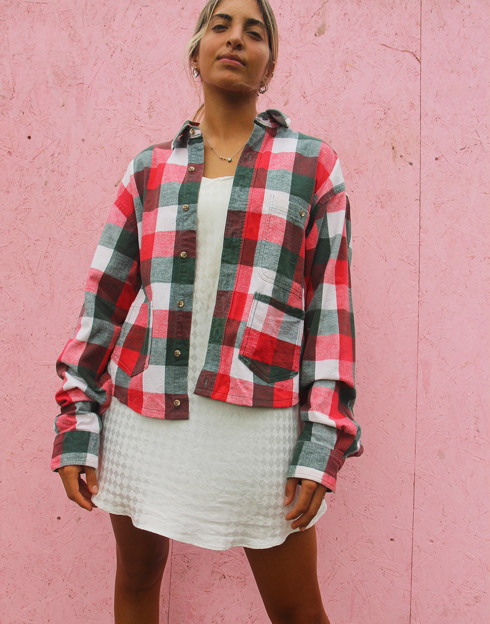 Flannel shirt 2024 red skirt