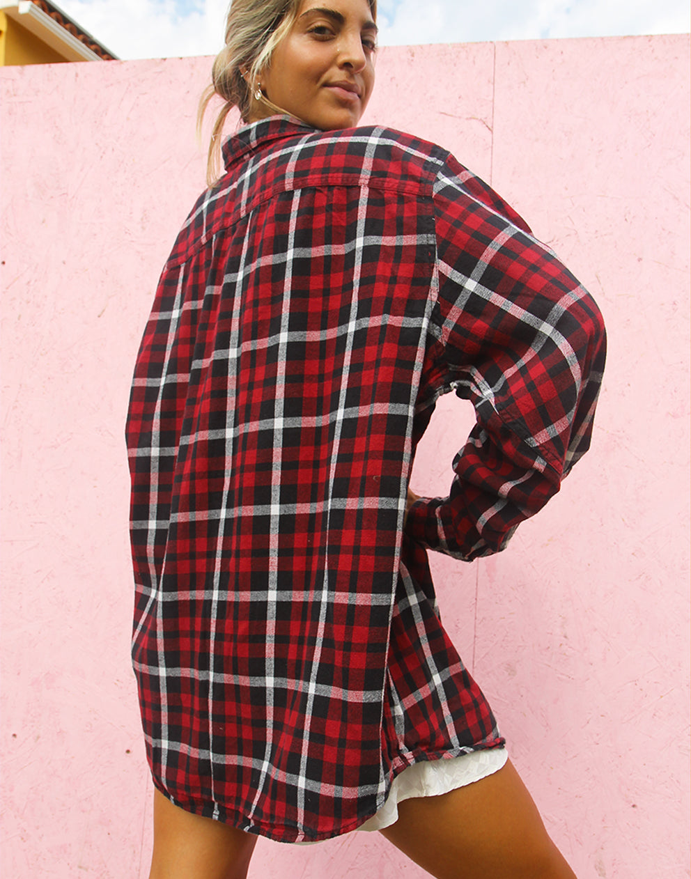 Check Flannel Shirt in Red