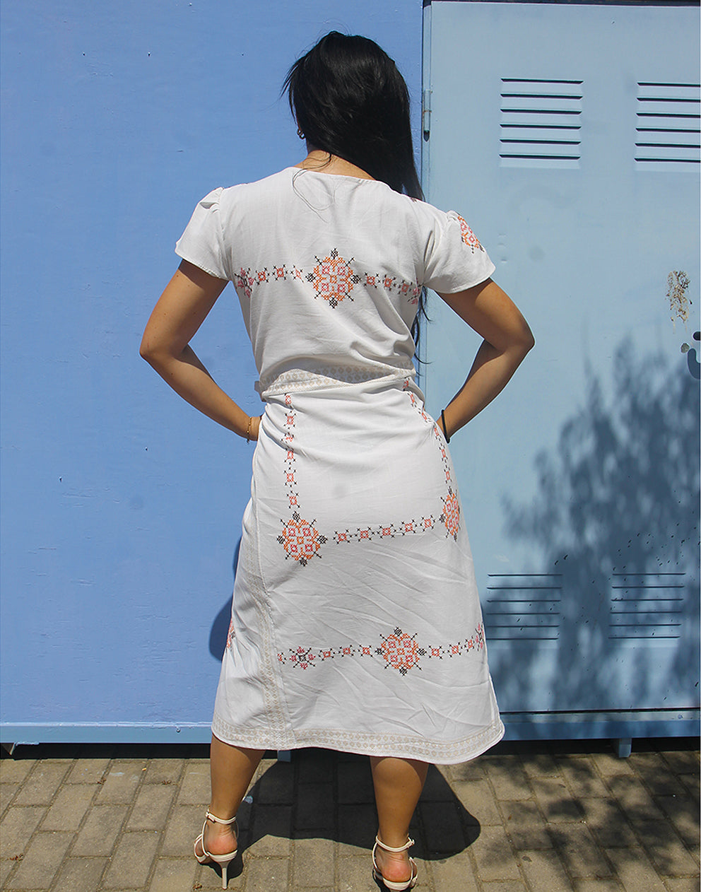 Cream Wrap Dress