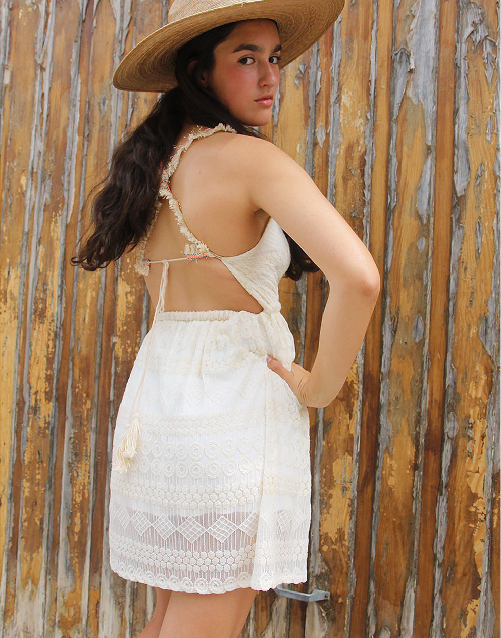 Backless Dress in Cream