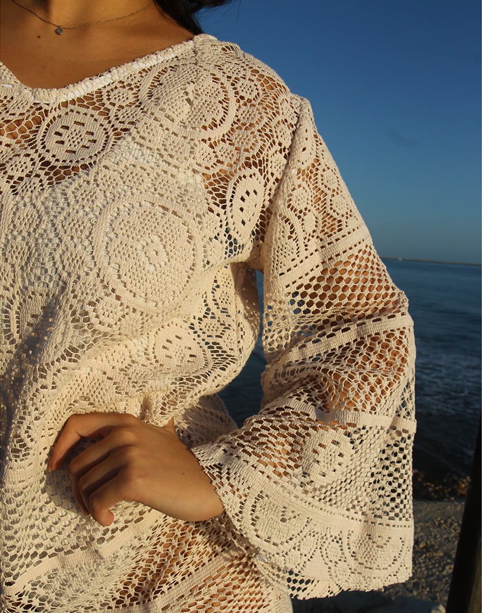 Beige Crochet Boho Dress Beach Cover Up | Summer Crochet Dress La Vida Bohemia Beige Crochet Boho Dress Beach Cover Up | Summer Crochet Dress La Vida Bohemia