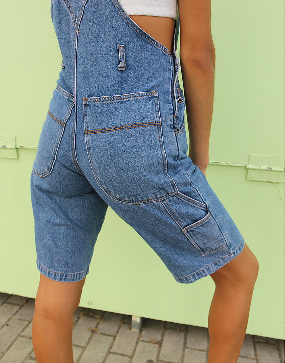 Overall deals bermuda shorts