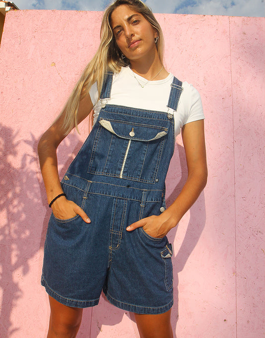 Short Dungarees in Blue