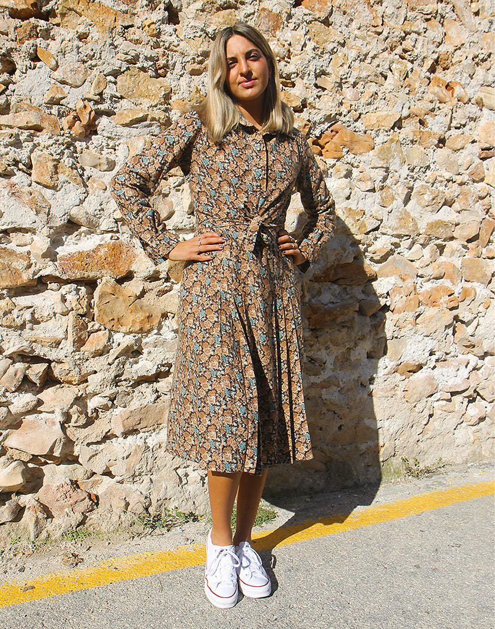 Midi Dress with Sleeves