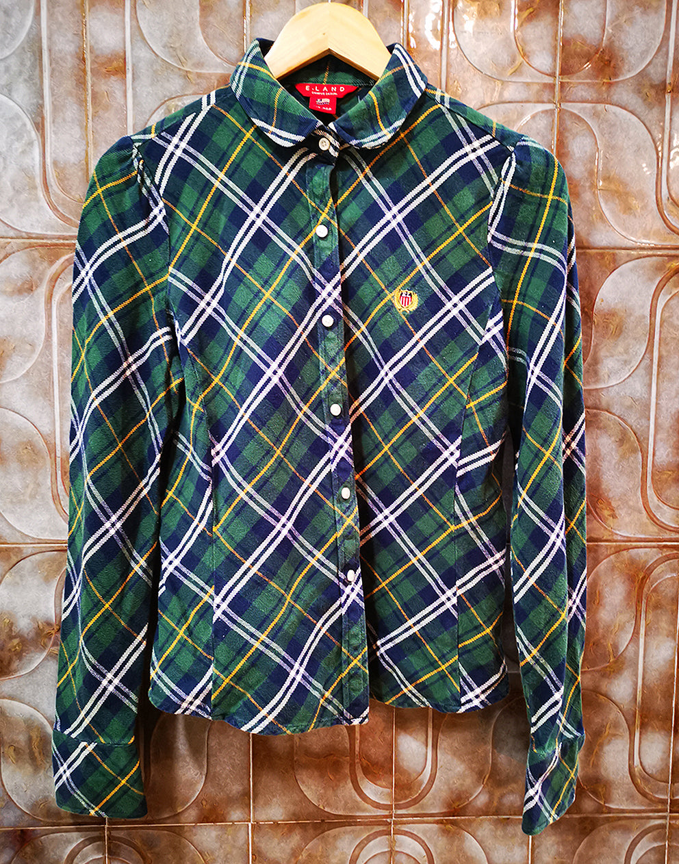 Womens Green Flannel Shirt 