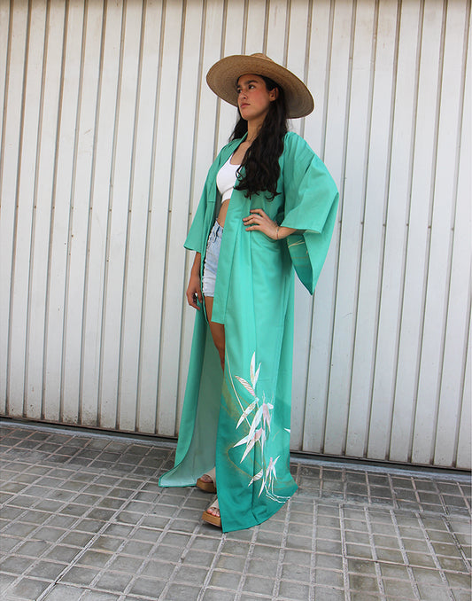 Turquoise Kimono Robe