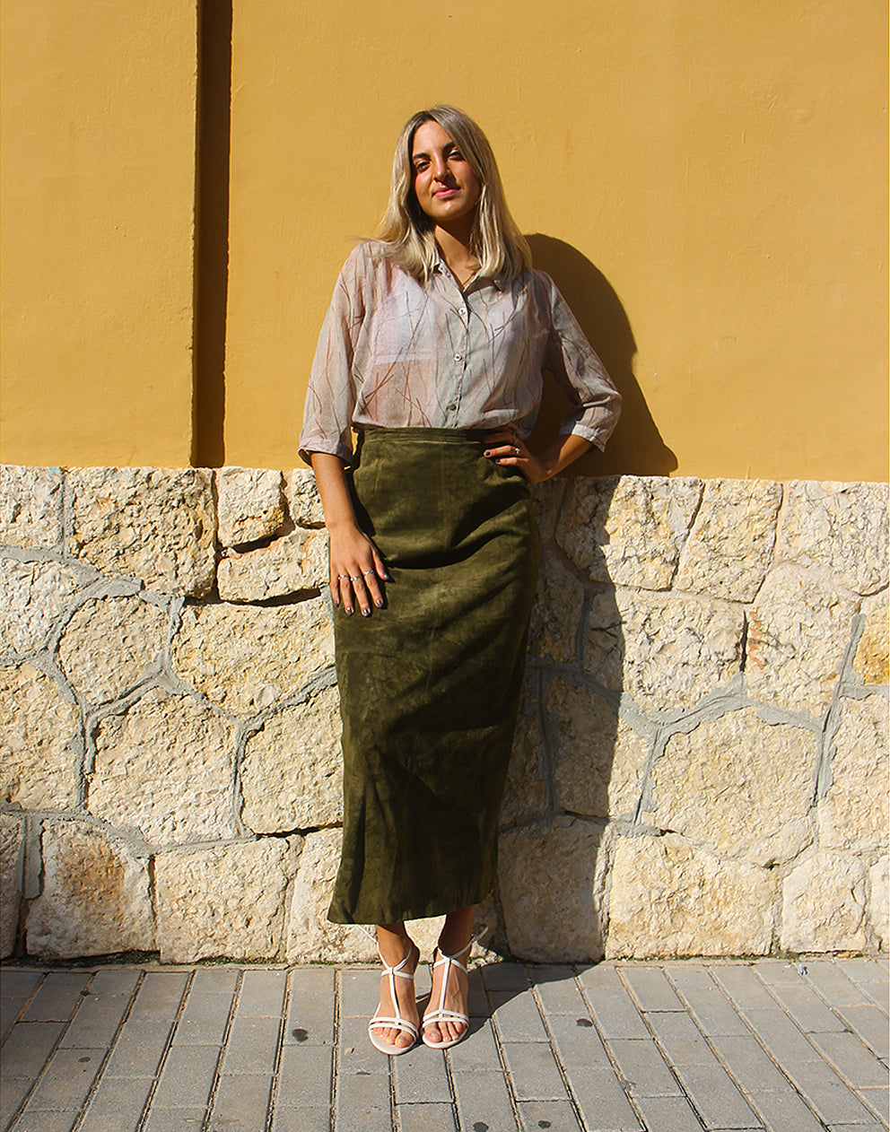 Green Midi Skirt