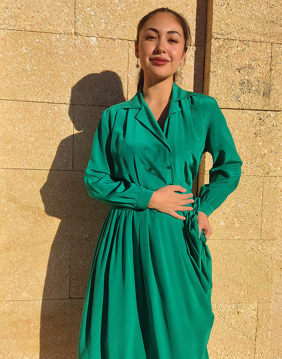 Green Silk Dress