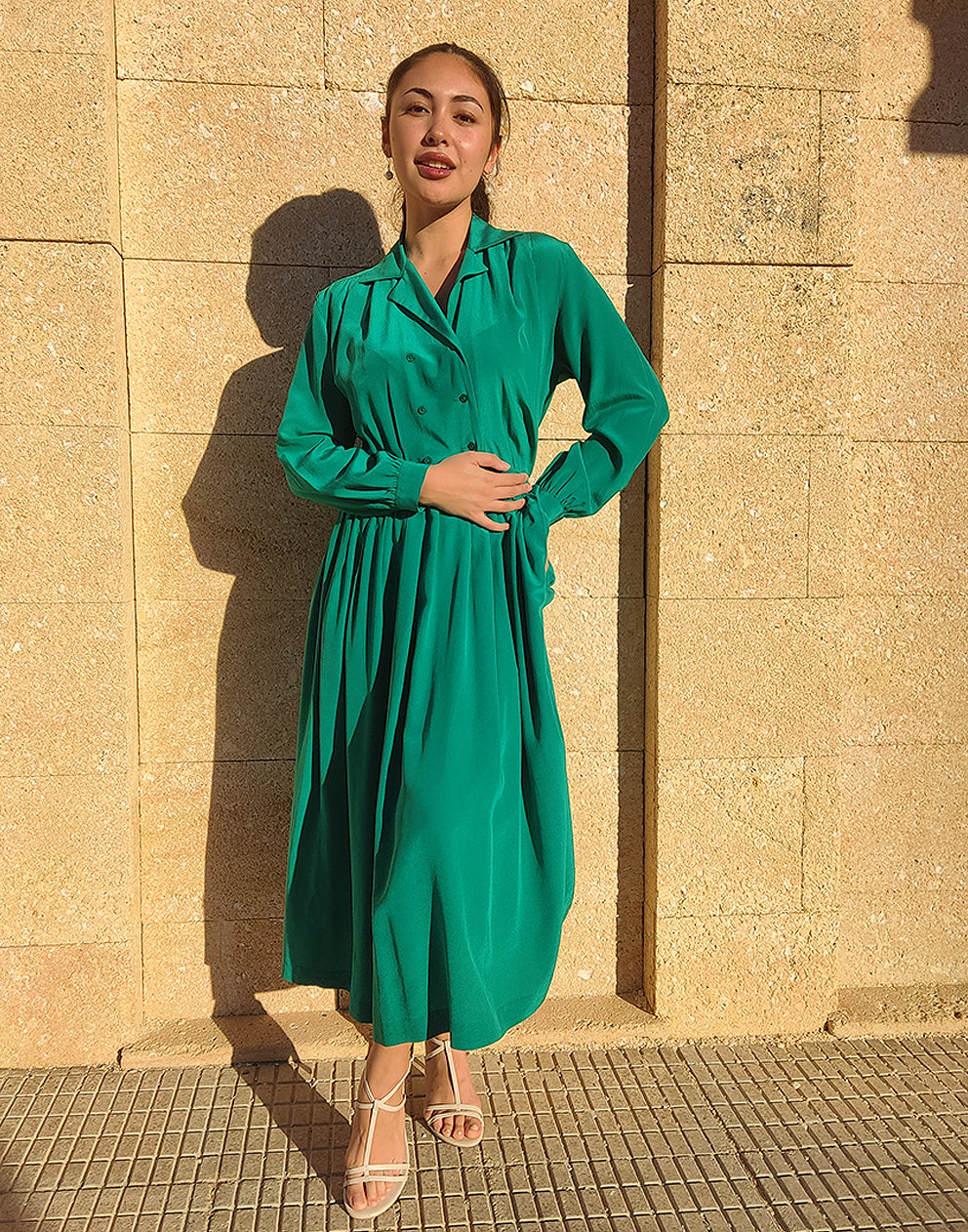 Green Silk Dress