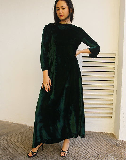 Green Velvet Dress