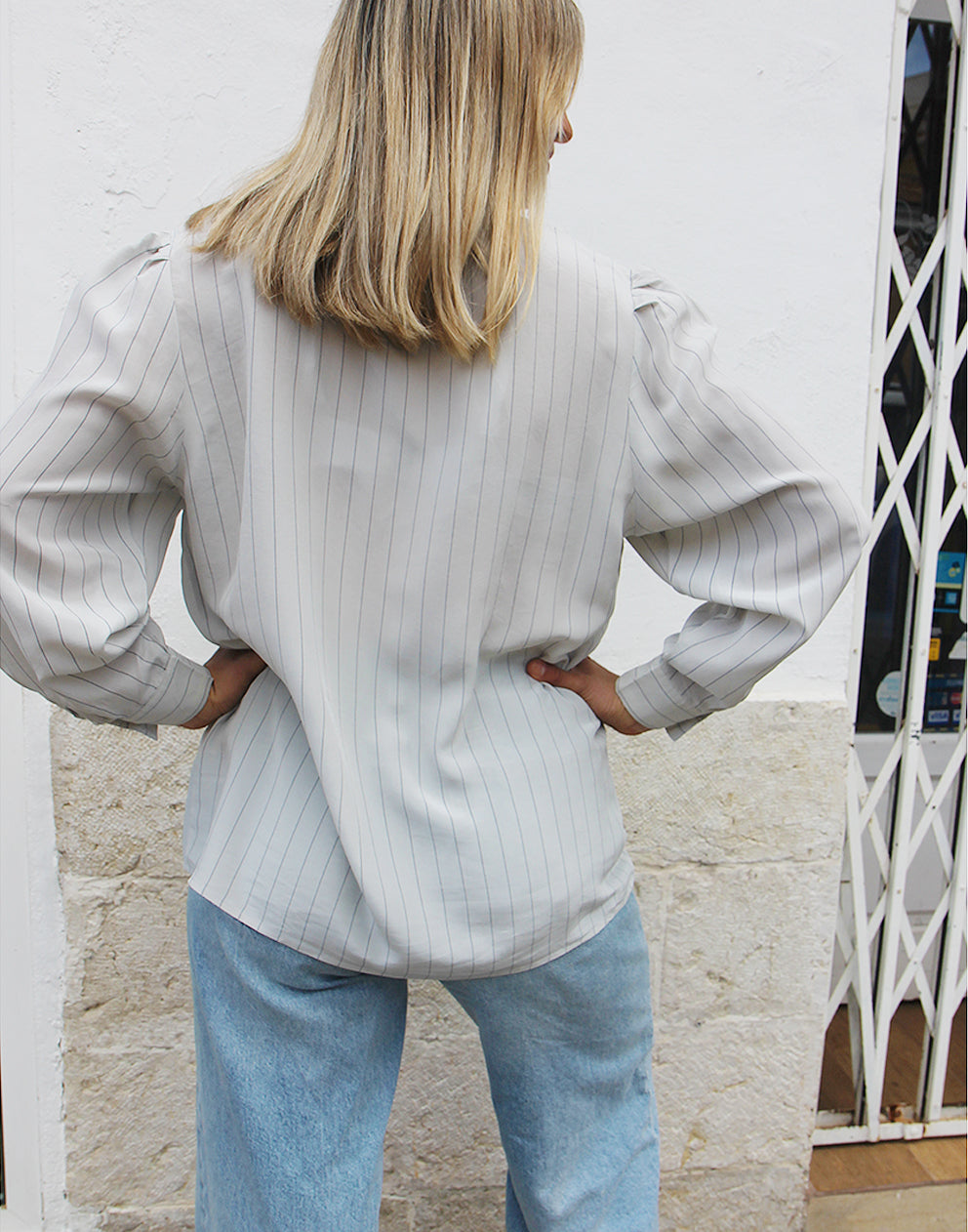 Silk Blouse with Neck Tie