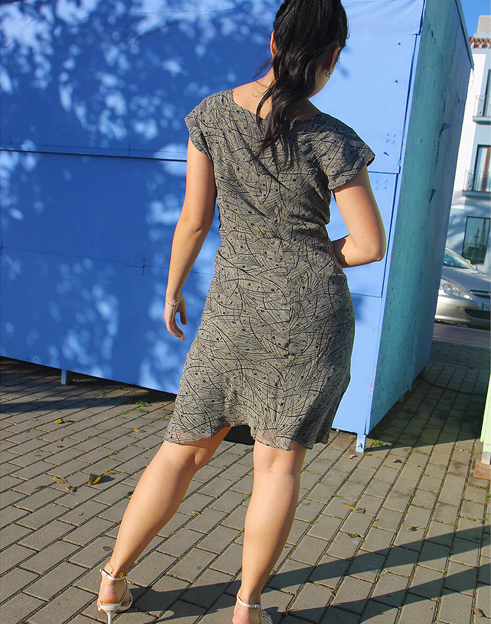 Grey Silk Formal Dress - EU 36-38