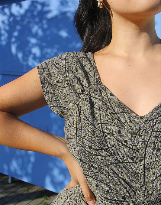 Grey Silk Formal Dress - EU 36-38