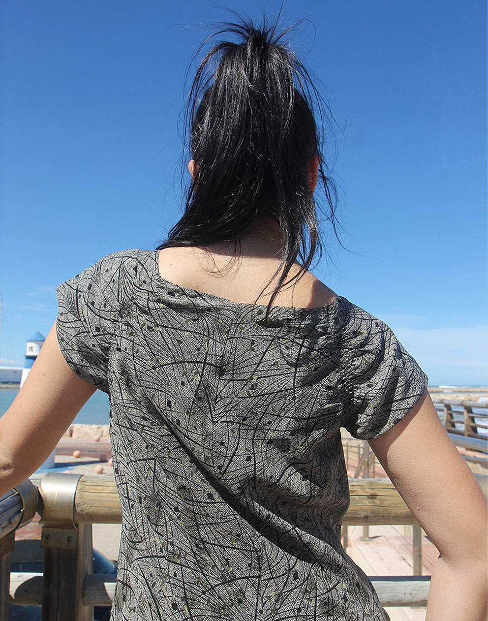 Grey Silk Shift Dress - EU 36-38