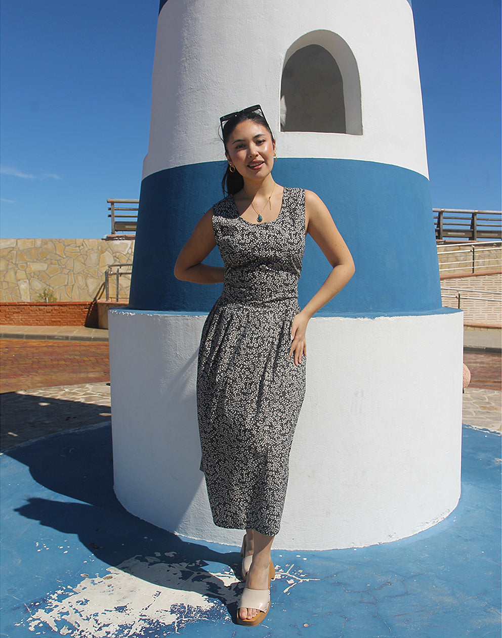 Sleeveless Smock Dress