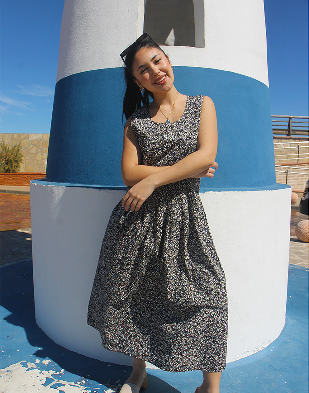 Sleeveless Smock Dress