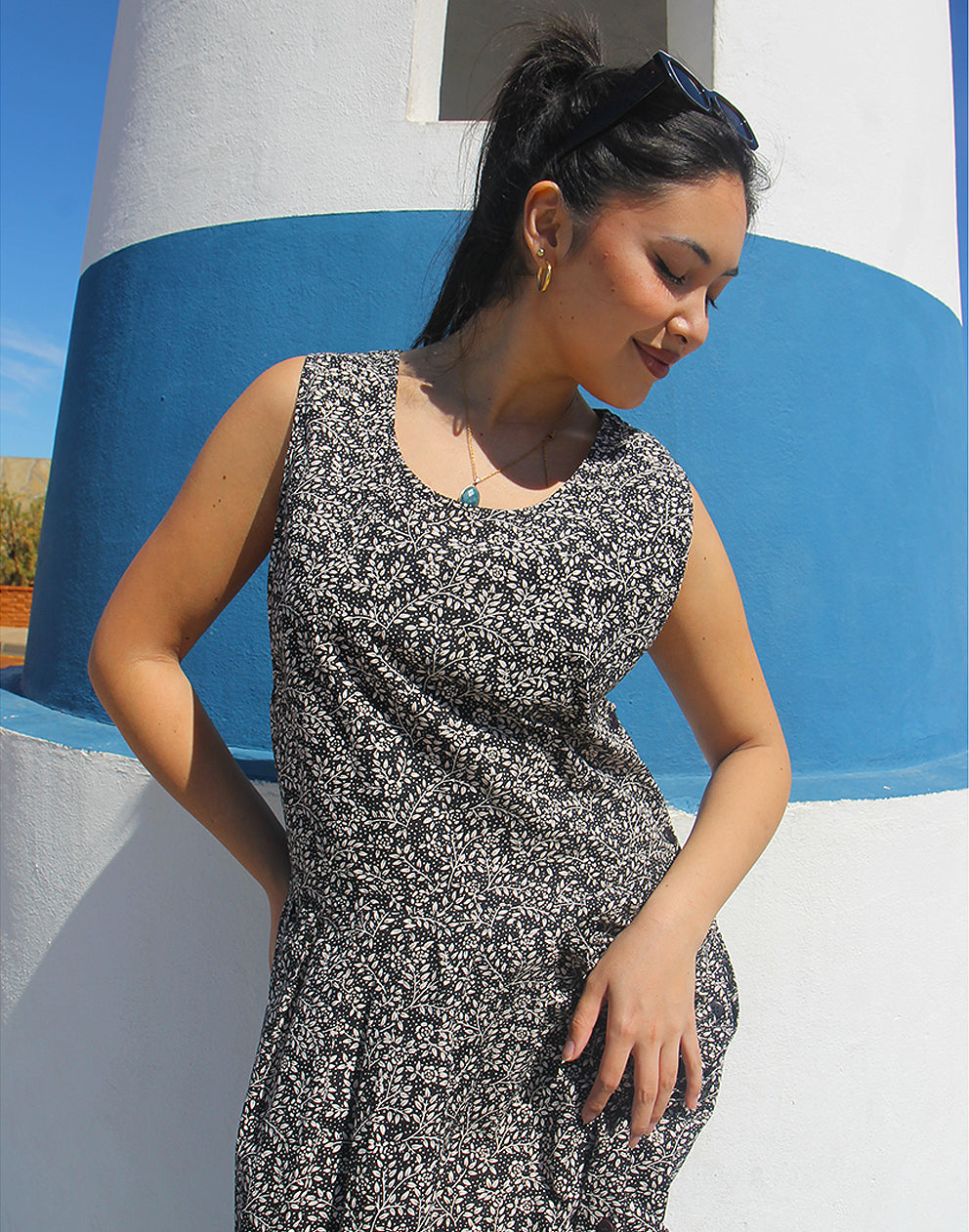 Sleeveless Smock Dress