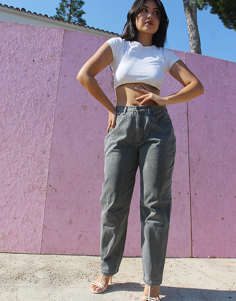 Grey Mom Jeans | W28