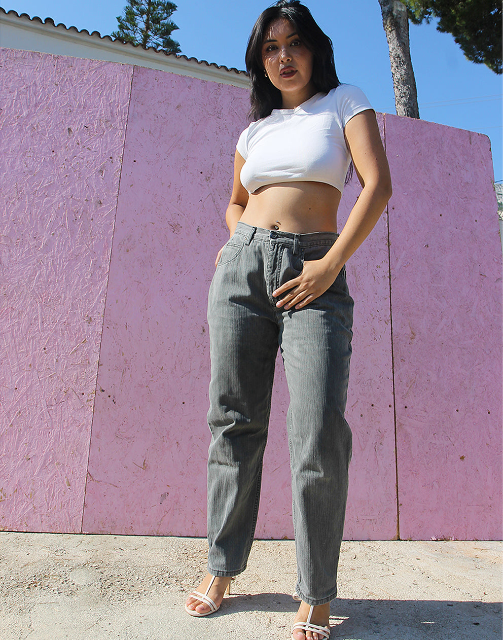 Grey Mom Jeans | W28