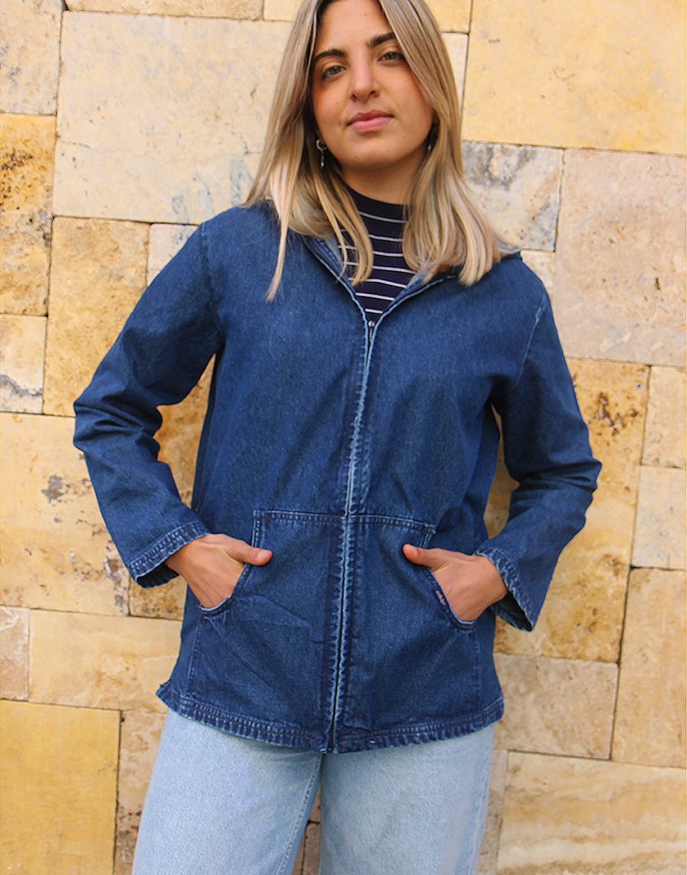 Hooded Denim Jacket