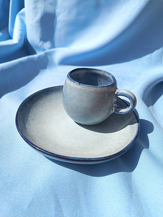 Blue Espresso Cup & Saucer