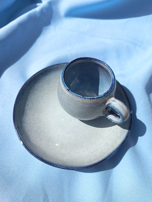 Blue Espresso Cup & Saucer
