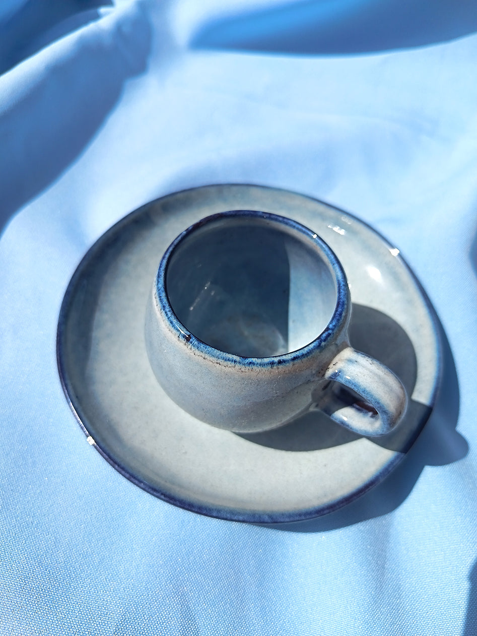 Blue Espresso Cup & Saucer