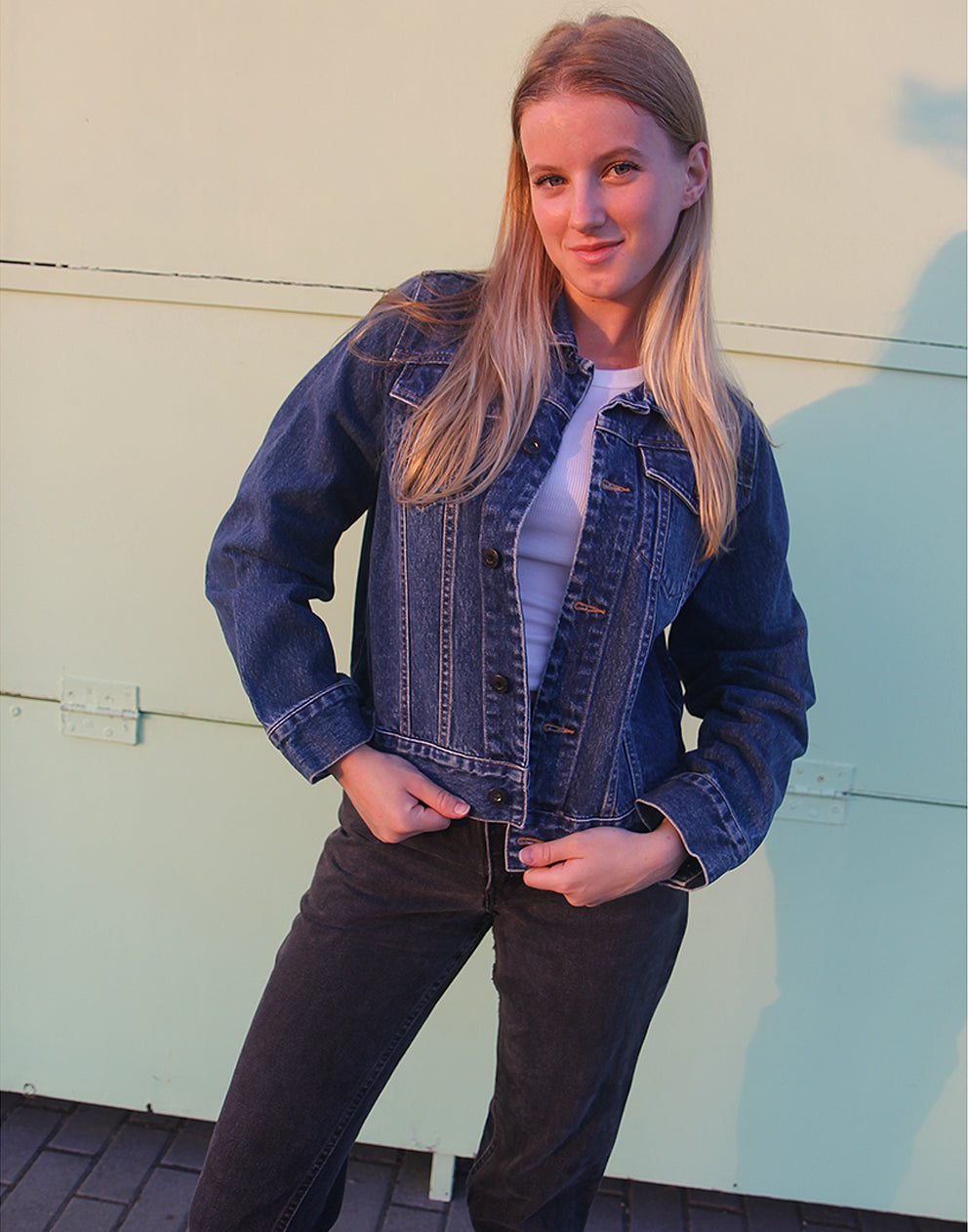 Denim Jacket with Rear Logo