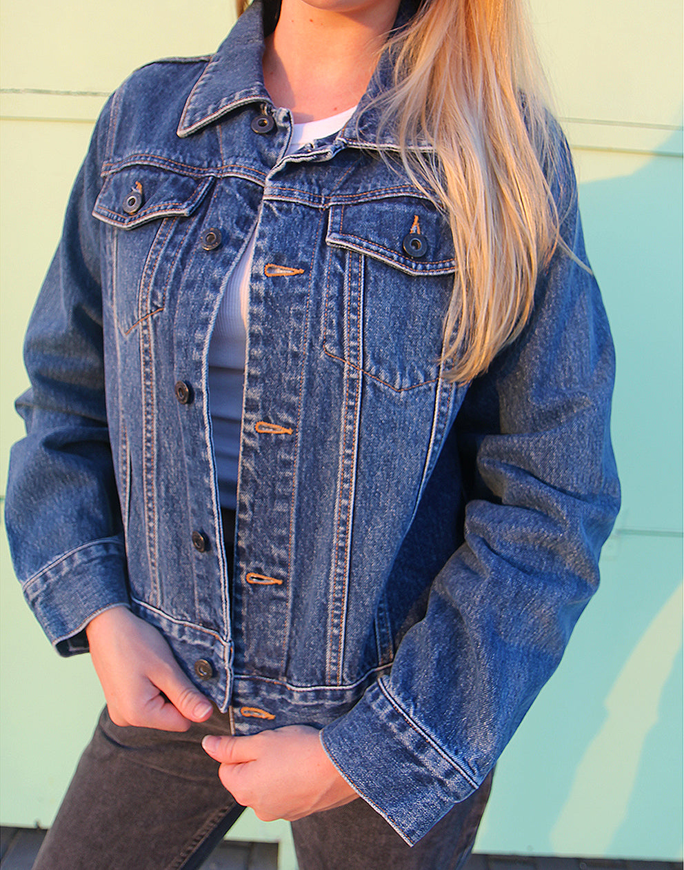 Denim Jacket with Rear Logo