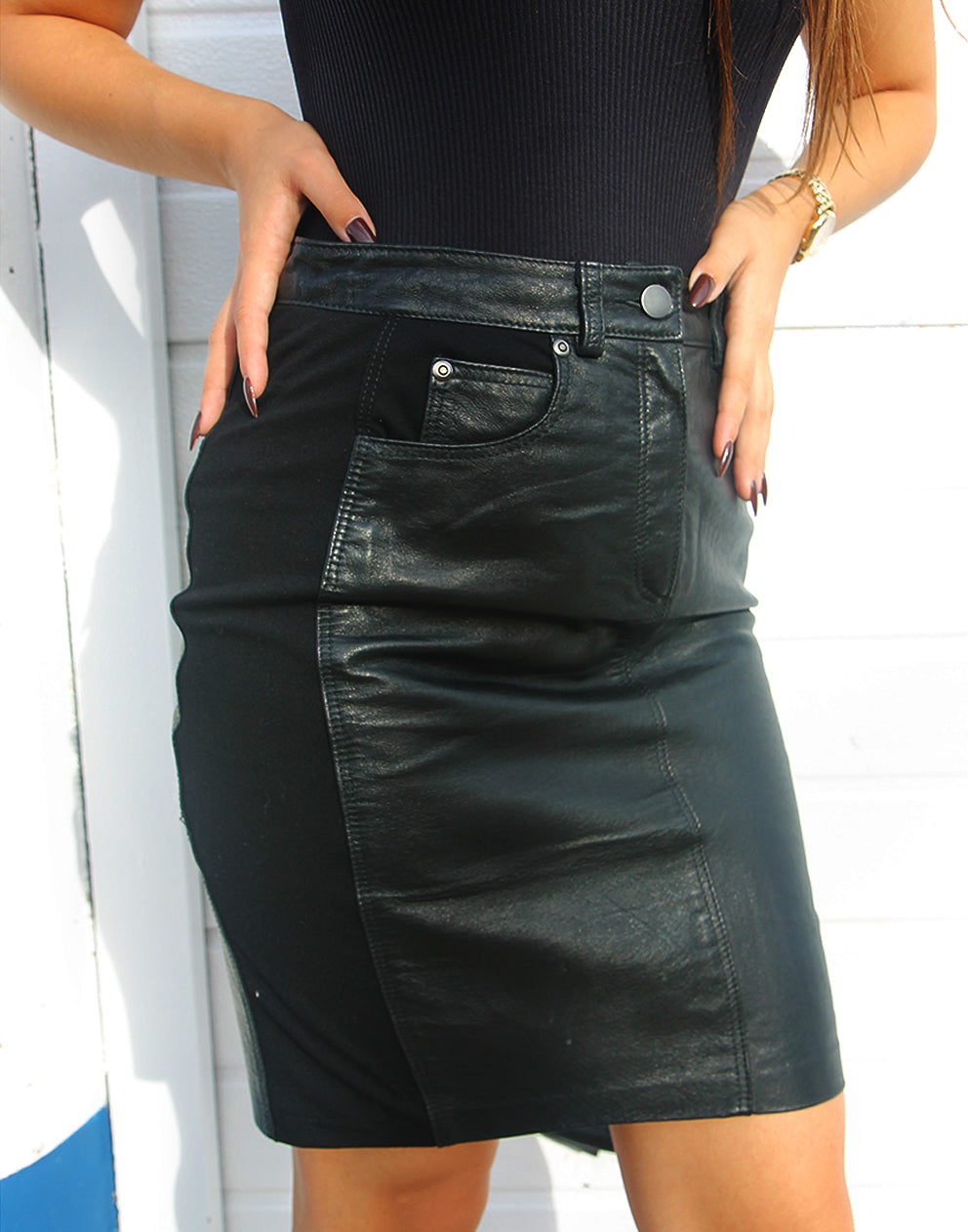 Leather Mini Skirt