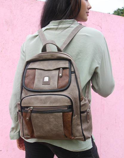 Leather Rucksack in Brown