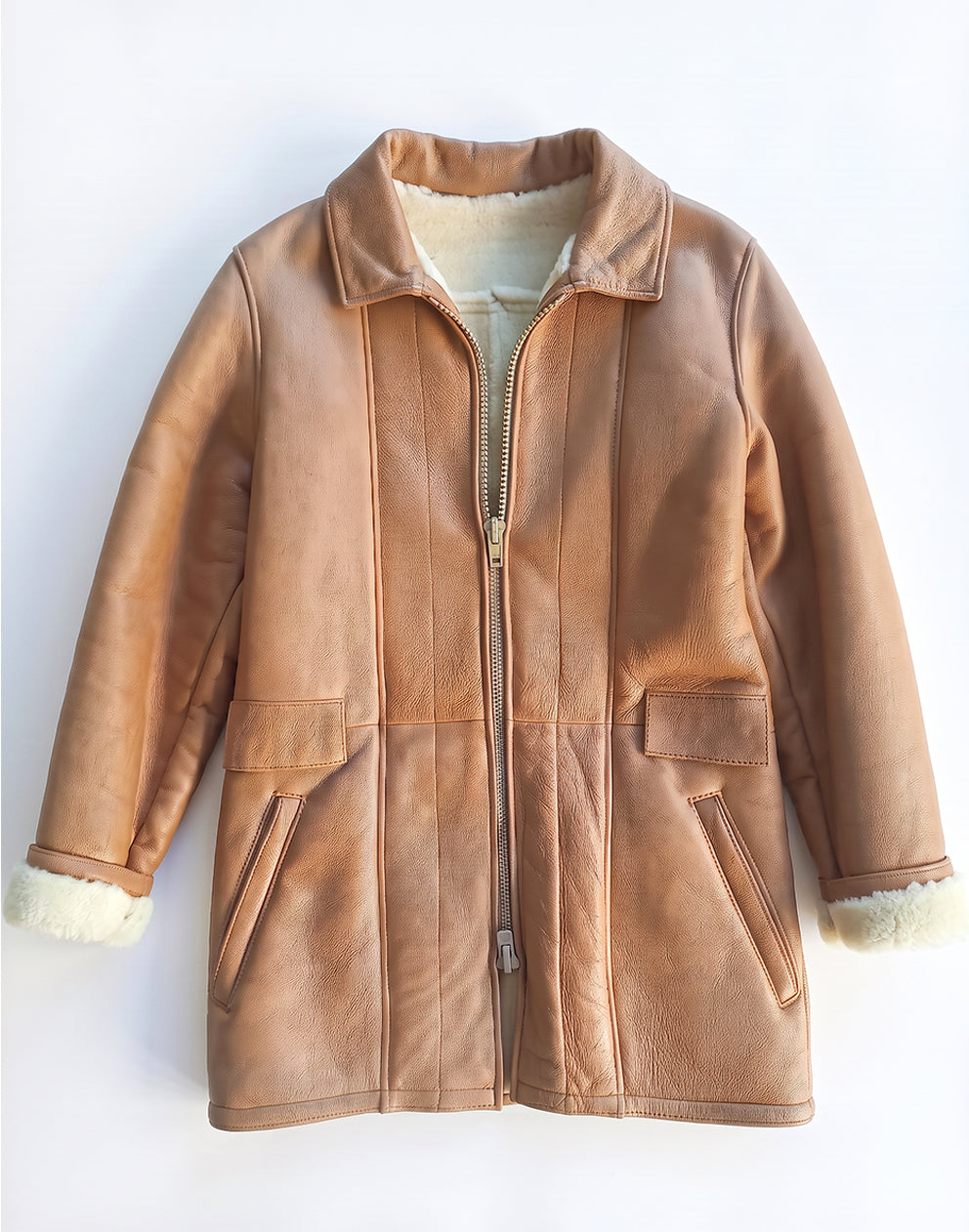 Leather Shearling Coat