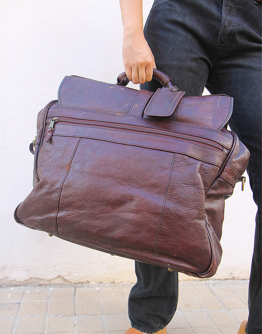 Leather Travel Bag in Brown