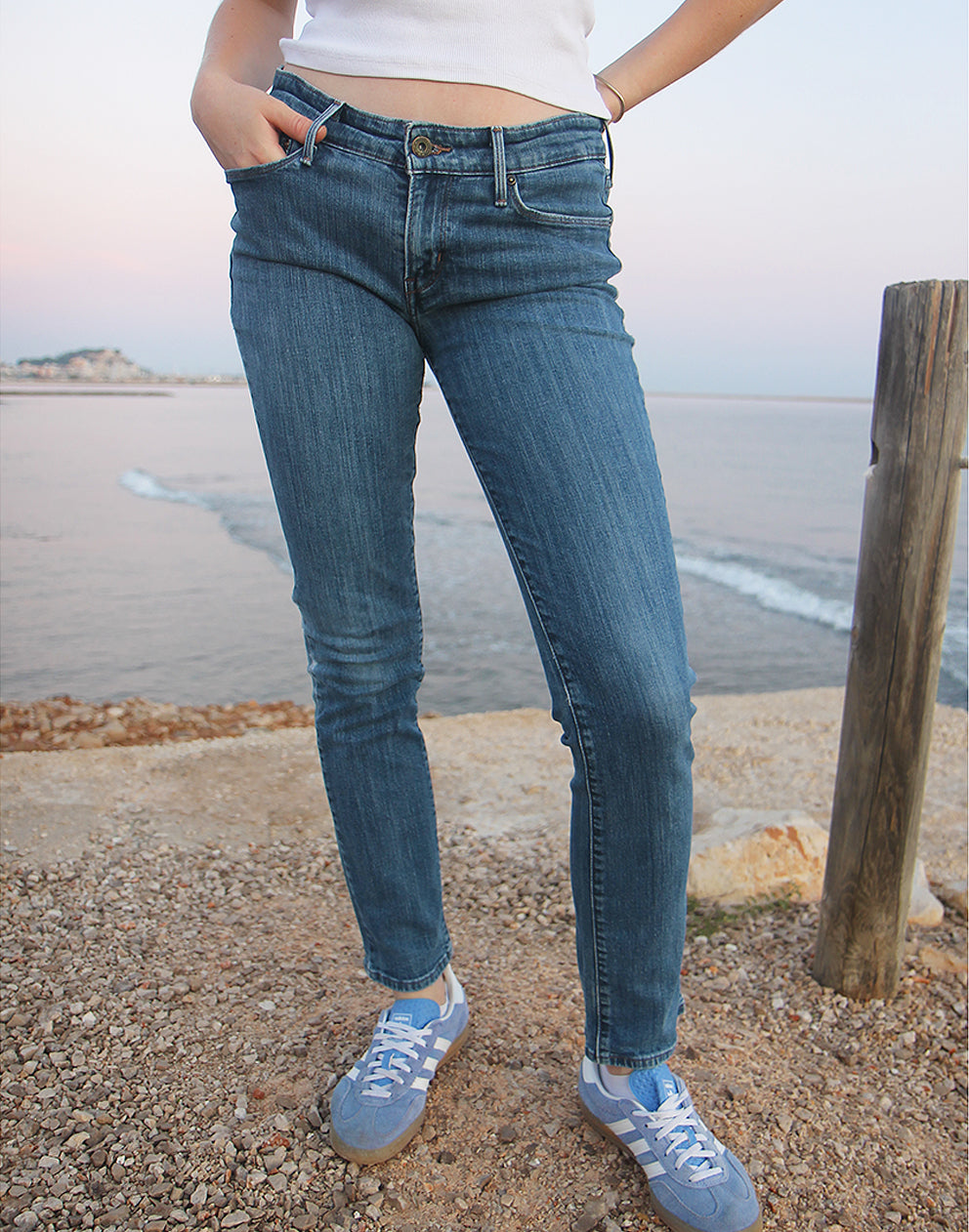 Levi's 603 Femme Bleu Skinny Slim Stretch Jeans W26 L31 (93474 Levi's 603 Femme Bleu Skinny Slim Stretch Jeans W26 L31 (93474