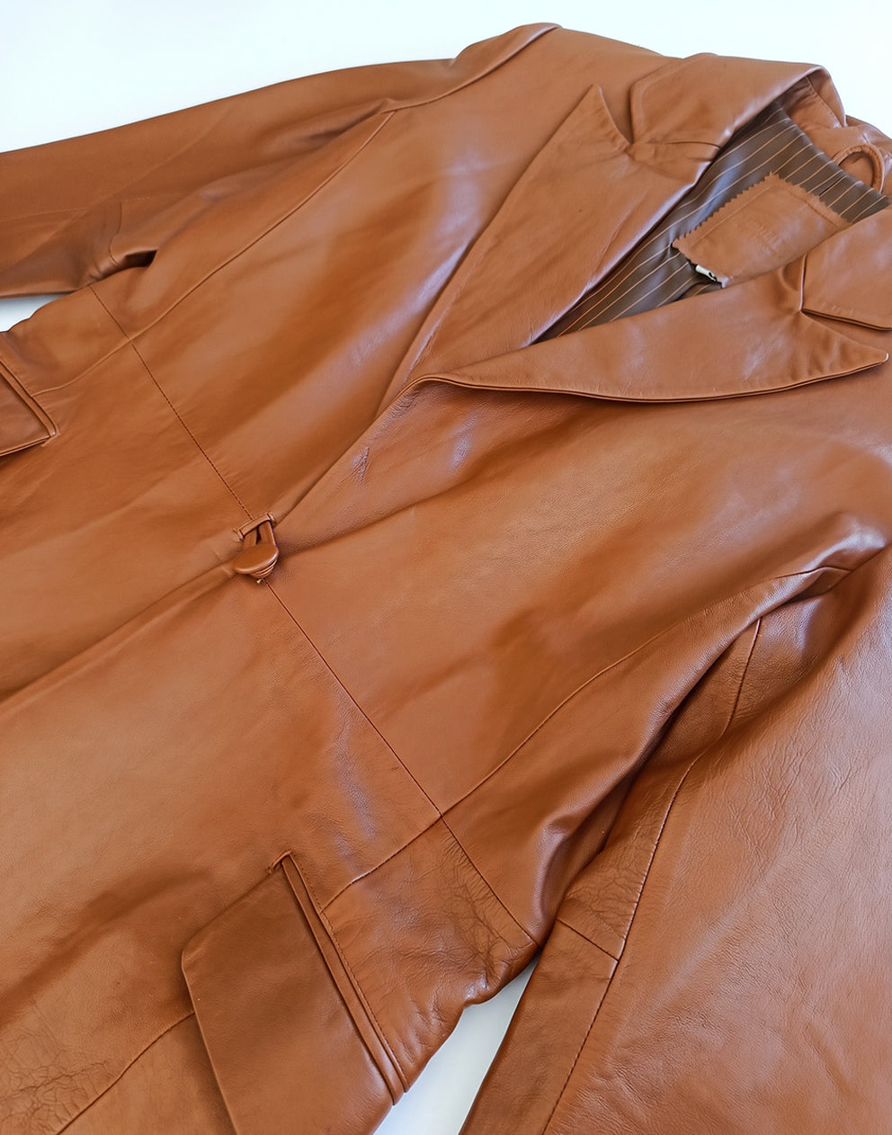 Braune Lederjacke